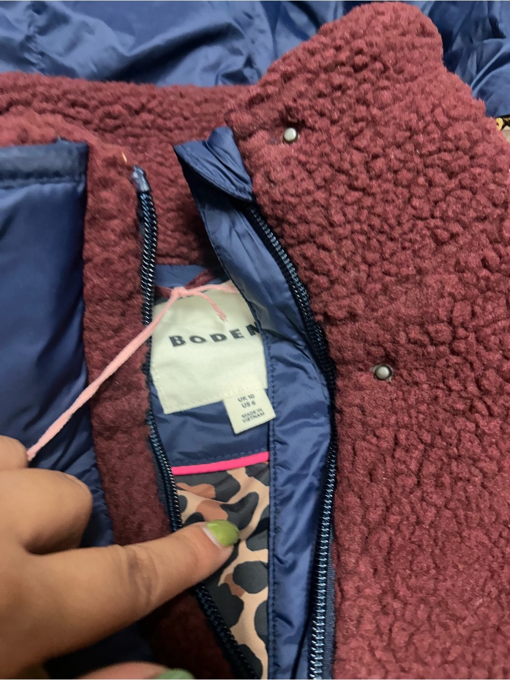 Boden Borg Mix Coat Deep Wisteria NWT - Picture 6 of 8